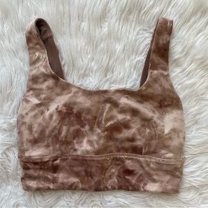 Lululemon Align Bra Shine Women’s Size 6 Diamond Dye Misty Shell Cacao Dot Foil